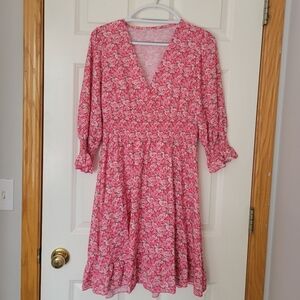 Pink Floral Dress